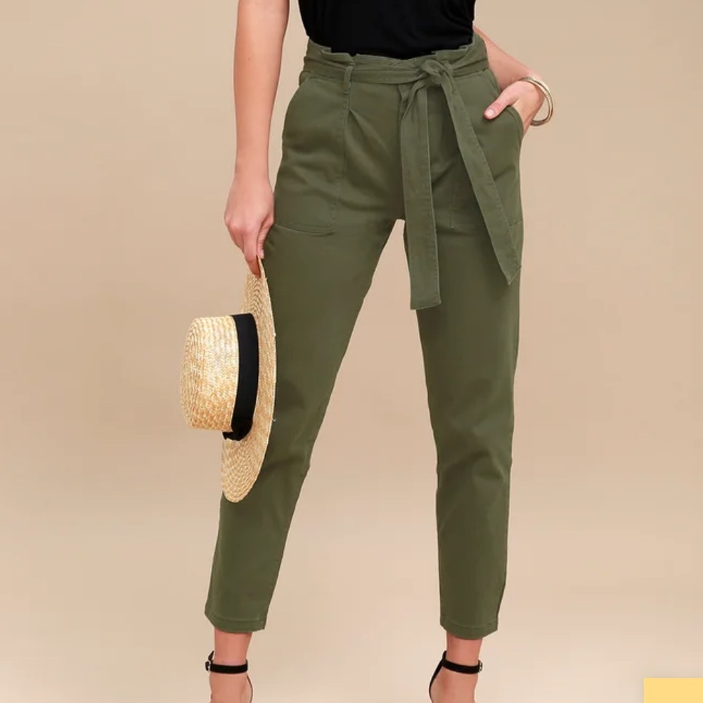 Green soft pants